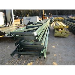 (2) PALLET SHELVING RAILS W/SUPPORT POSTS (B-9)