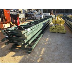 (2) PALLET SHELVING RAILS W/SUPPORT POSTS (B-9)