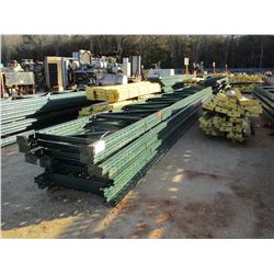(2) PALLET SHELVING RAILS W/SUPPORT POSTS (B-9)