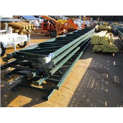 (2) PALLET OF SHELVING RAILS W/SUPPORT POSTS (B-9)
