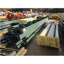 (2) PALLET OF SHELVING RAILS W/SUPPORT POSTS (B-9)