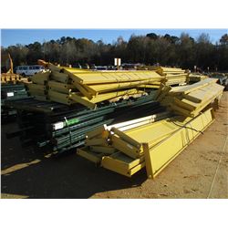 (5) PALLET OF SHELVING RAILS W/SUPPORT POSTS (B-9)