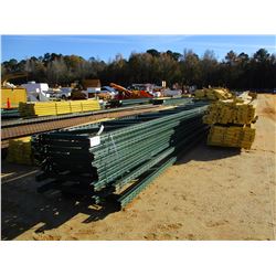 (2) PALLET SHELVING RAILS W/SUPPORT POST (B-9)