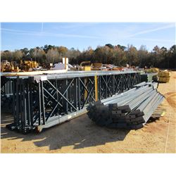 (2) PALLET OF SHELVING RAILS W/SUPPORT POSTS (B-9)