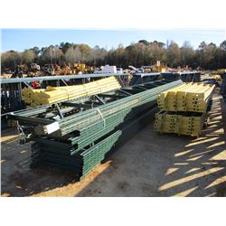 (2) PALLET OF SHELVING RAILS W/SUPPORT POST (B-9)