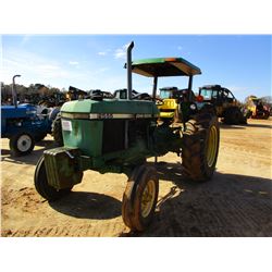JOHN DEERE 2555 FARM TRACTOR, VIN/SN:556395 - (1) HYD REMOTE, CANOPY, METER READING 2,989 HOURS