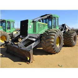 2015 JOHN DEERE 748H SKIDDER, VIN/SN:665895 - DUAL ARCH, WINCH, CAB, A/C, 67-34X23 TIRES