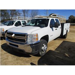 2011 CHERVOLET 3500 SERVICE TRUCK, VIN/SN:1GB4CZCG7BF254590 - CREW CAB, GAS ENGINE, A/T, SERVICE BOD