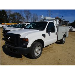 2008 FORD F350 SERVICE TRUCK, VIN/SN:1FTWF30598EA26990 - V8 GAS ENGINE, A/T, STEELWELD TOOL BODY, RA