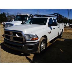 2011 DODGE RAM 2500 SERVICE TRUCK, VIN/SN:3D7TPZCL1BG624792 - S/A, CREW CAB, CUMMINS TURBO DIESEL EN