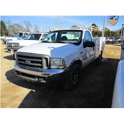 2002 FORD F250 SERVICE TRUCK, VIN/SN:1FTNF20F72EA38125 - S/A, POWER STROKE DIESEL ENGINE, A/T, TOOL 