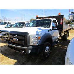 2011 FORD F450 FLATBED TRUCK, VIN/SN:1FDTF4GT8BEC81694 - POWERSTROKE DIESEL, A/T, FLATBED BODY, ODOM