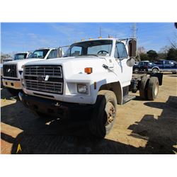 1994 FORD F700 CAB & CHASSIS, VIN/SN:1FDWK74C0RVA00660 - FORD DIESEL ENGINE, A/T TRANS, ODOMETER REA
