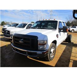 2009 FORD F350 CAB & CHASSIS, VIN/SN:1FTWW32R39EB14015 - CREW CAB, POWERSTROKE, A/T, ODOMETER READIN