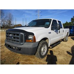 2006 FORD F350 PICK UP, VIN/SN:1FTSW30546EG74172 - CREW CAB, V8 GAS ENGINE, A/T, ODOMETER READING 13