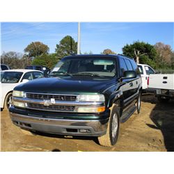 2004 CHEVROLET SUBURBAN VIN/SN:3GNEC16Z34G275184 - GAS ENGINE, A/T, ODOMETER READING 177,169 MILES