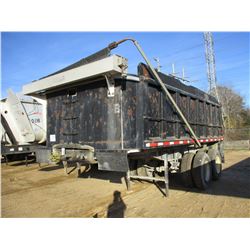 1970 RODGERS DT20 DUMP TRAILER, VIN/SN:1034 - T/A, 20' LENGTH, FRAME TYPE, 11R22.5 TIRES