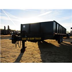 CUSTOM DUMP TRAILER, - T/A, 16' LENGTH, 8' WIDE, DUMP BODY W/SIDES, SWING OUT REAR DOOR, PENTLE HITC