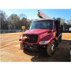 2010 INTERNATIONAL 4300 M7 BUCKET TRUCK, VIN/SN:1HTJTSKM3AH250880 - IHC, A/T, FLATBED BODY W/MAN BUC