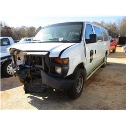 2009 FORD E350 PASSENGER VAN, VIN/SN:1FB5531L79DA27509 - GAS ENGINE, A/T, WRECKED (DOES NOT OPERATE)