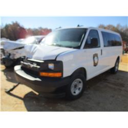 2017 CHEVROLET EXPRESS G250 PASSANGER VAN, VIN/SN:1GAWGEFF4H1319480 - GAS ENGINE, A/T, WRECKED (DOES
