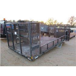 16' LANDSCAPING TRUCK BED, 4' DOVE TAIL, RAMP, FOLD DOWN SIDES (A-1)