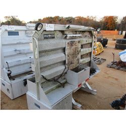 ALUMINUM HEADACHE RACK W/TOOL BOX FIT TRUCK TRACTOR (A-2)