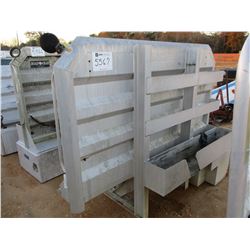 ALUMINUM HEADACHE RACK W/TOOL BOX FIT TRUCK TRACTOR (A-2)