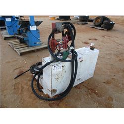 WEATHER GUARD L-SHAPE FUEL TANK W/12 VOLT PUMP, NOZZLE & HOSE (A-1)