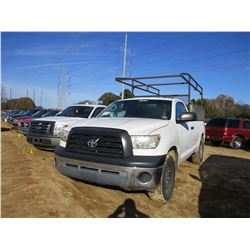 2008 TOYOTA TUNDRA PICK UP, VIN/SN:5TFLU52198X006953 - GAS ENGINE, A/T, TOOL BOXES, RACK, ODOMETER R
