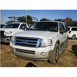 2008 FORD EXPEDITION SUV, VIN/SN:1FMFK175081A41908 - GAS ENGINE, ODOMETER READING 166,948 MILES