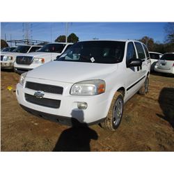 2007 CHEVROLET UPLANDER VIN/SN:1GBDV13157D182492 - GAS ENGINE, A/T