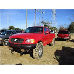 2002 FORD F150 PICK UP, VIN/SN:1FTRX18L52NB04240 - 4X4, EXTENDED CAB, V8 GAS ENGINE, A/T, ODOMETER R