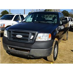 2006 FORD F150 PICK UP, VIN/SN:1FTRX14WX6NB26854 - 4X4, EXTENDED CAB, GAS ENGINE, A/T, ODOMETER READ