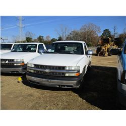 2001 CHEVROLET 1500 PICKUP, VIN/SN:1GCEC14T31Z275981 - GAS ENGINE, A/T, ODOMETER READING 158,950 MIL