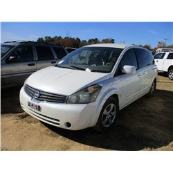 2008 NISSAN QUEST VIN/SN:5N1BV28U28N117098 - GAS ENGINE, A/T