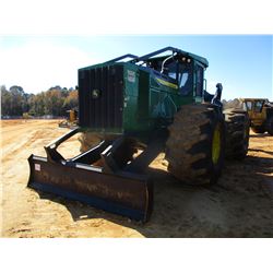 2016 JOHN DEERE 848L SKIDDER, VIN/SN:673621 - DUAL ARCH, WINCH, CAT, AC, METER READING 5,594 HOURS, 