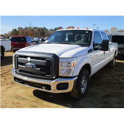 2013 FORD F250 PICKUP, VIN/SN:1FT7W2A62DEA83273 - CREW CAB, GAS ENGINE, A/T, ODOMETER READING 194,37