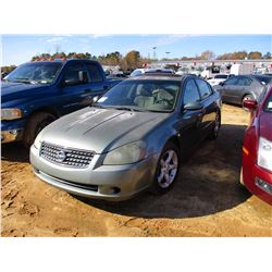 2005 NISSAN ALTIMA VIN/SN:1N4BL11D65C370923 - V6 GAS, A/T, ODOMETER READING 229,340 MILES