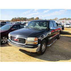 2001 GMC 1500 SLT PICKUP, VIN/SN:2GTEC19TX11313403 - EXT CAB, SLT LUXURY PACKAGE, GAS ENGINE, A/T, O