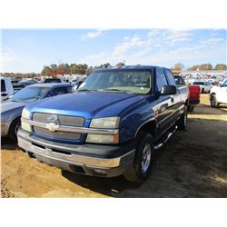 2004 CHEVROLET 1500 PICK UP, VIN/SN:1GCEK19T34E270237 - GAS, A/T, ODOMETER READING 252,740 MILES