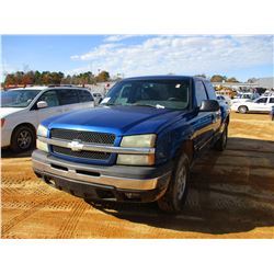 2003 CHEVROLET Z71 PICKUP, VIN/SN:1GCEK19T03Z244833 4X4, EXT CAB, V8 GAS, A/T, ODOMETER READING 298,