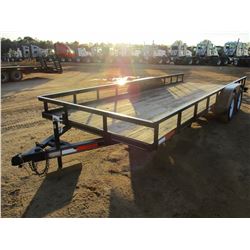 2015 BREWER UTILITY TRAILER, VIN/SN:4FDUS2027ET001715 - T/A, 20' LENGTH, 7' WIDTH, RAMPS