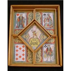 Un jeu de nain jaune, vers 1900.  A circa 1900 "nain jaune" game. $100/150...