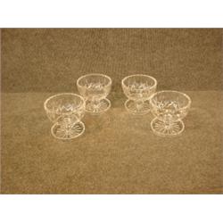 Un ensemble de 12 coupes à sorbet en cristal taillé.  A set of 12 cut crystal sherbet cups. $150/...