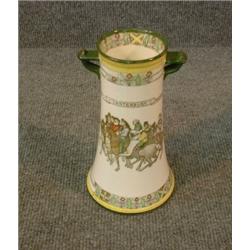 Un vase en porcelaine de Royal Doulton à décor de "Canterbury Pilgrims", vers 1927-1936, #03-188....