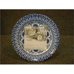 Une assiette en porcelaine de Royal Doulton de la série "Gibson Girls": "And here, winning new fr...