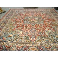 Un tapis de Meshed.  A Meshed carpet.  12'5" x 9'8" - 3.80M x 3M. $600/800...