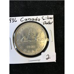 1936 CANADA SILVER DOLLAR!