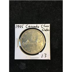 1955 CANADA SILVER DOLLAR!